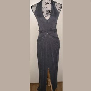 ALLSAINTS Grey Long Maxi Dress Front Slit Small